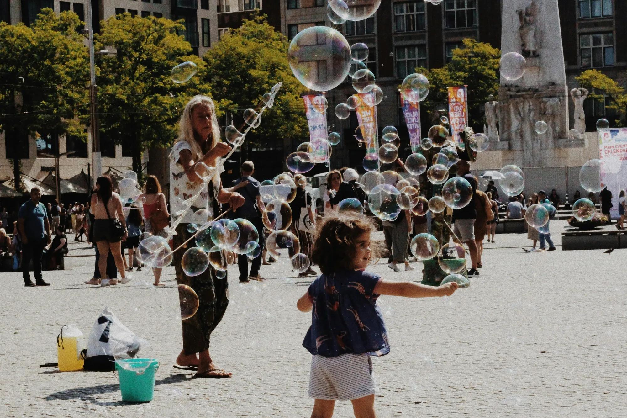 Bubbles in park